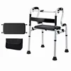 Bathroom commode adults assistive device backless walker shower chair 3