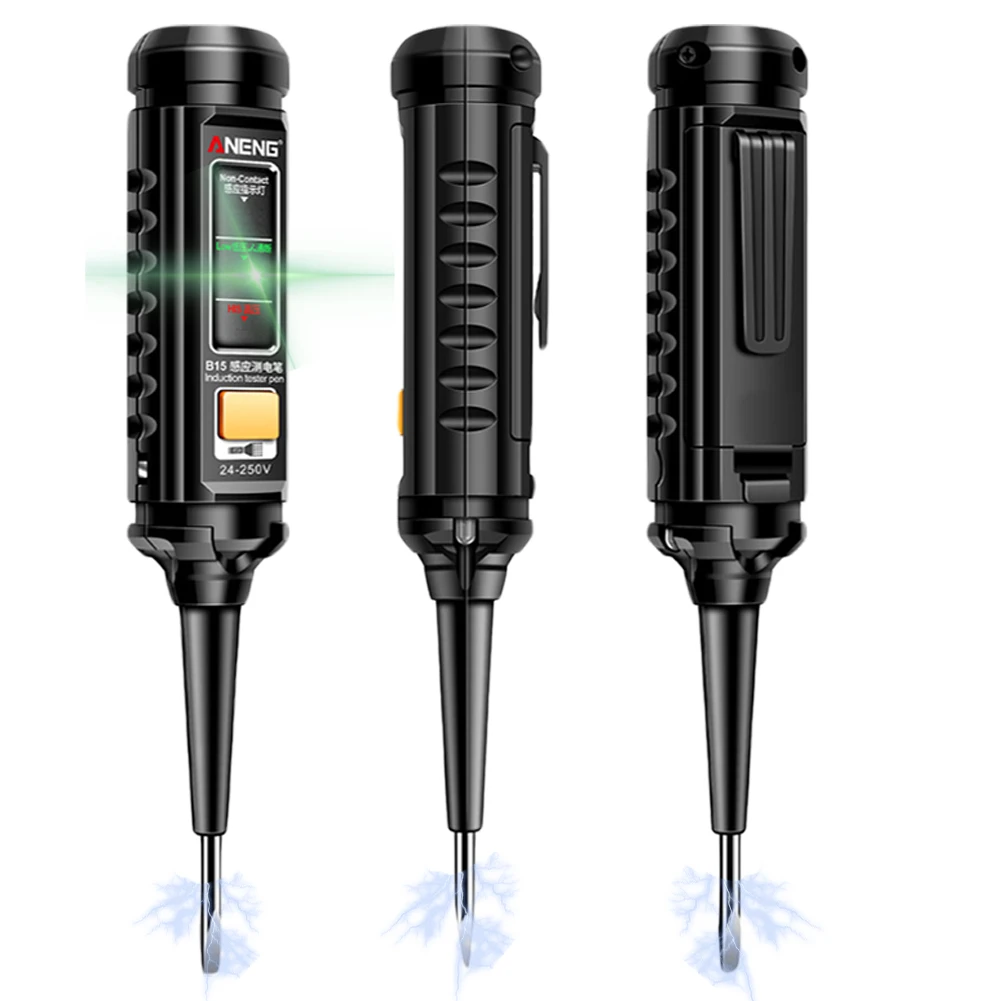 

Тестер обнаружения 24-250 В постоянного тока, яркий цвет, Карманный тестер, ручка NCV, детектор проводов, тестер напряжения, ручка, электрические инструменты