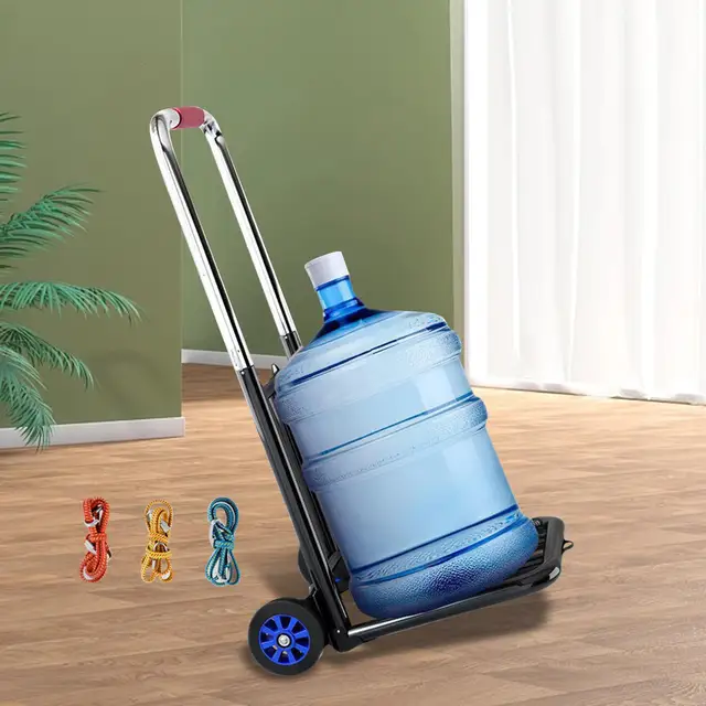 Összecsukható Kézi Teherautó -Közmű Poggyászkocsi Állítható, Kompakt Kocsi Irodai Utazáshoz - Image 2