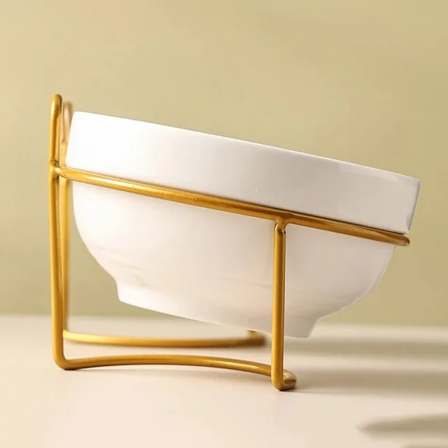 Ceramic Bowl for Kittens and Puppies 500ML Pet Water Feeder Cat Food Dispenser with Elevated Stand Ideal Cat Accessory Feeding 4