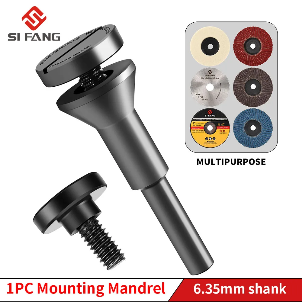 1PC Mounting Mandrel Fit Circular Saw Blade Die Grinder Connecting Rod Adapter With 6/10mm Screw Nut For Drill Rotary Tools 33pcs 30 8mm 25 7mm 13 7mm wool polishing pads buffing angle grinder wheel felt polishing disc pad set with mandrel