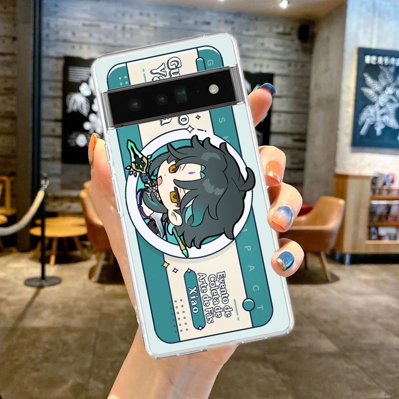 Genshin Impact Themed Soft Silicone Clear Phone Case