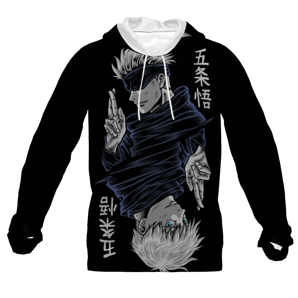 Japanese Hot Anime Charm Back Tactics Hoodie Men Kawaii Mukotsu No Yaiba Tanjiro Kamado Nezuko Graphic Street Manga Sweatshirt m
