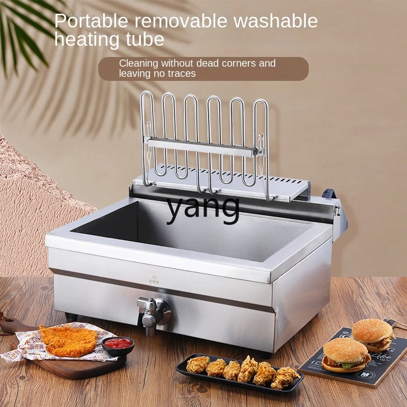 CX Commercial Large Capacity Deep Frying Pan Horizontal Bar Fried Dough Sticks Machine Automatic Fried Machine