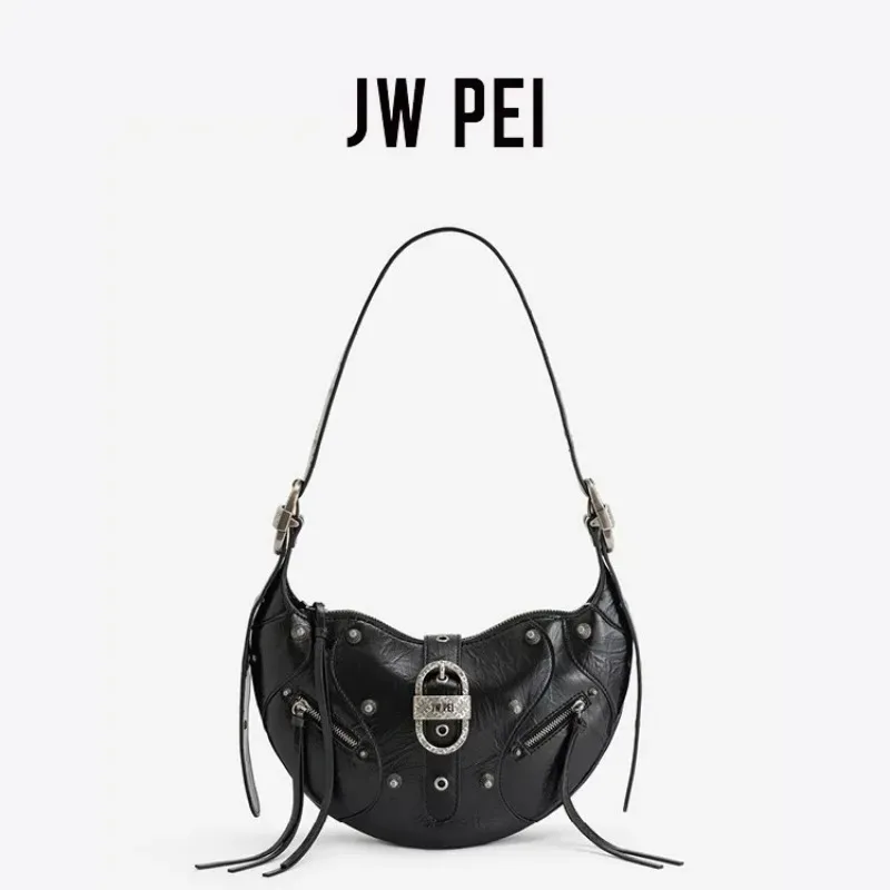 

fashion JW Oil Wax Leather Horn Bag TESSA High Capacity Locomotive One Shoulder Crossbody Bag PEI Women's Underarm Bag