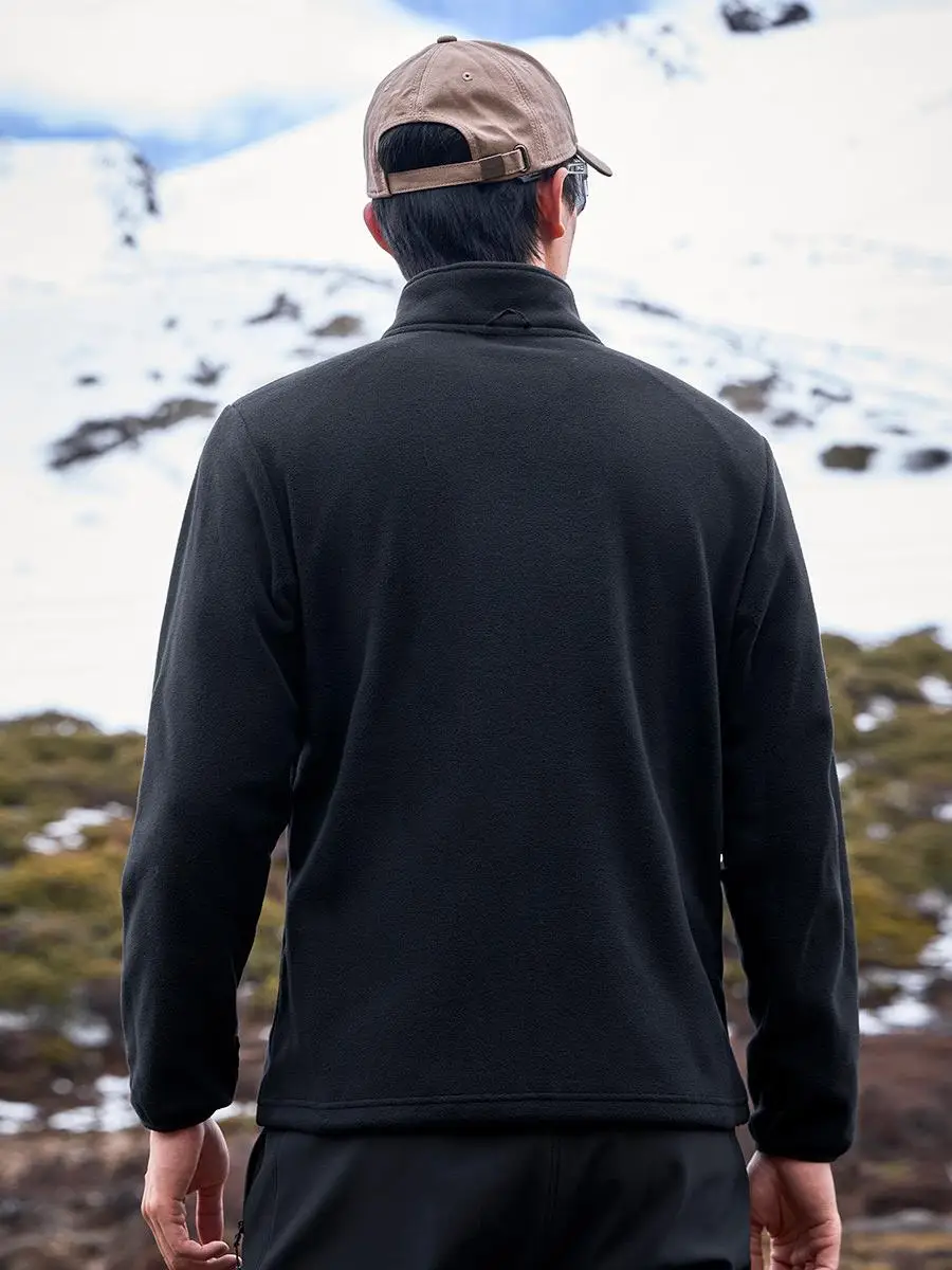 Pioneer 플리스 자켓 집업 가디건 남성용 가을, 겨울 스탠드 칼라 따뜻한 플리스 안감 폴라 플리스 자켓 라이너 겉옷