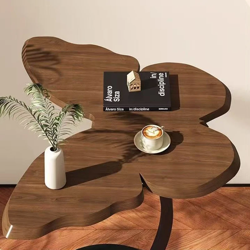 طاولة قهوة خشب جانبية مودرن