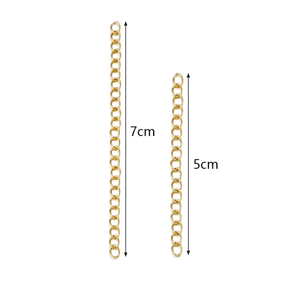 Extensiones De Cadena De Acero Inoxidable (40 Unidades) | Para Collares Y Pulseras DIY, Longitud 64-80 Mm