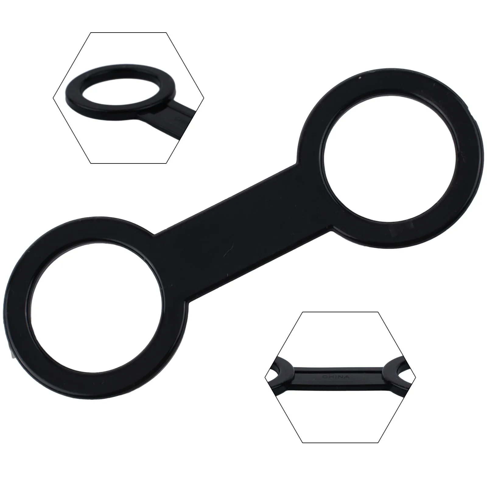 

Diving Tube Holder Retainer Clip Silicone Snorkel Strap 10cm Length 8-shaped Buckle Black Color Diving All-dry
