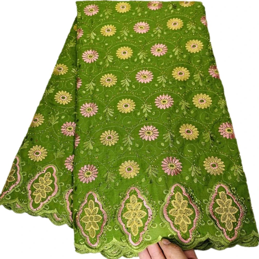 

Black African Dry Lace Fabric High Quality Soft Swiss Voile Lace With Stones For Wedding 5 Yard/lot