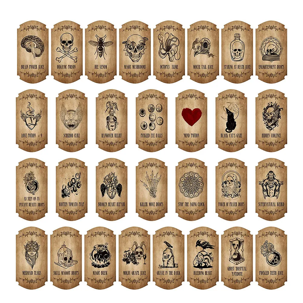 Vintage Potion Bottle Labels