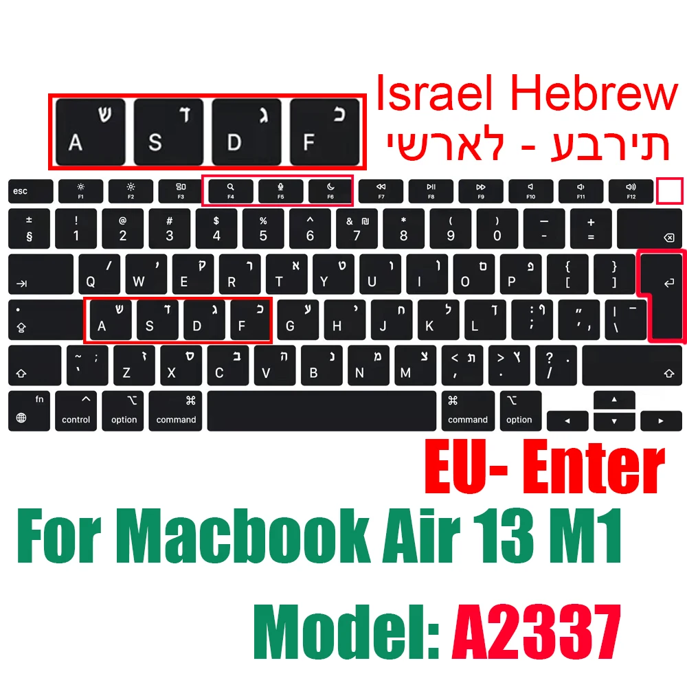 Protection Tastiera MacBook Air 13 M1 2020 - TPU Trasparente 0.1mm, Layout EU, Antimacchia - Foto 3