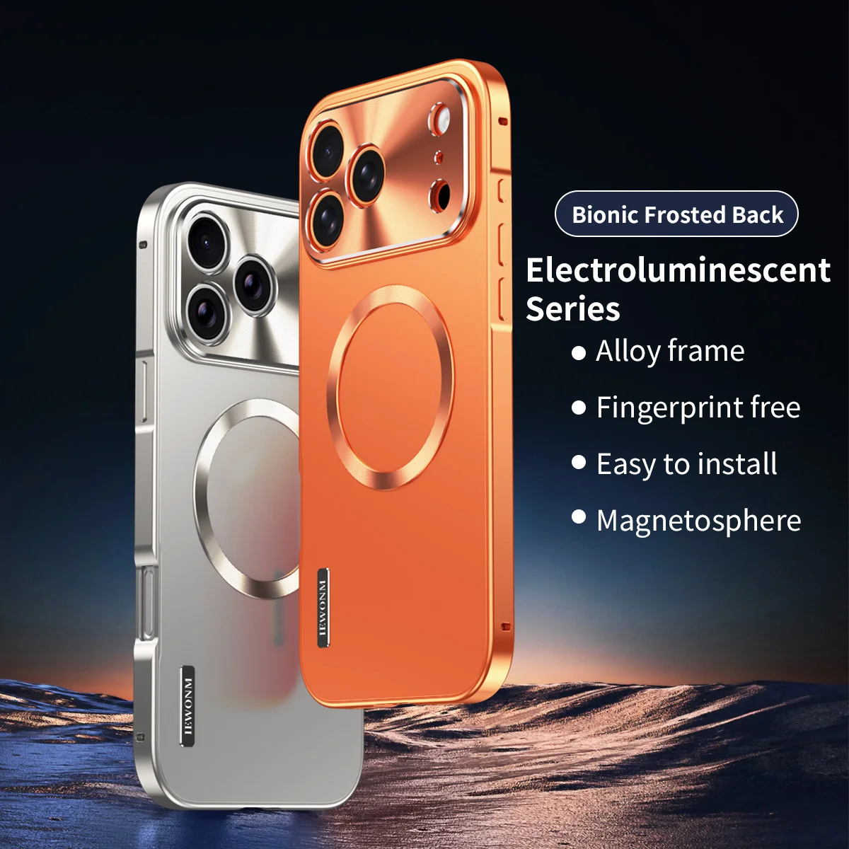 Sleek All-Aluminum Magnetic Suction Frosted Phone Case with Shock-Absorbing Ultra-Thin Design