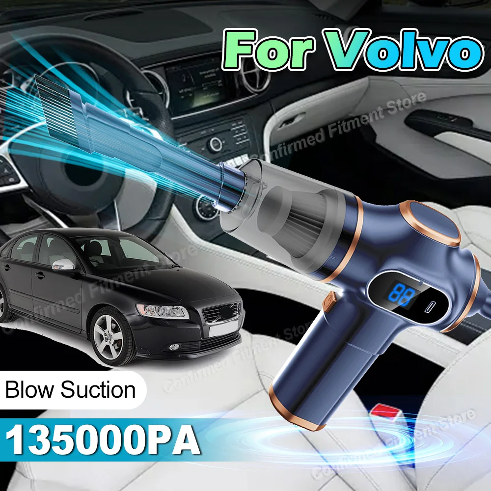 135000PA Car Vacuum Cleaner Mini Powerful Wireless Handheld Cleaning For Volvo XC90 XC40 XC60 S40 S60 S90 V40 V60 VNL VNM