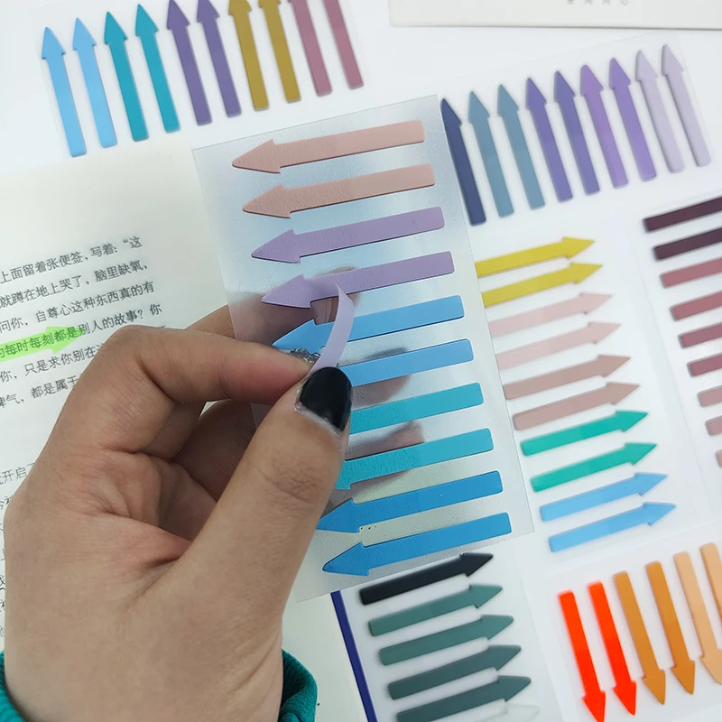 KindFuny 2400 Sheets Fluorescent Index Tabs Arrow Flags Sticky Note for Page Marker Plan Stickers Office School Stationery 3