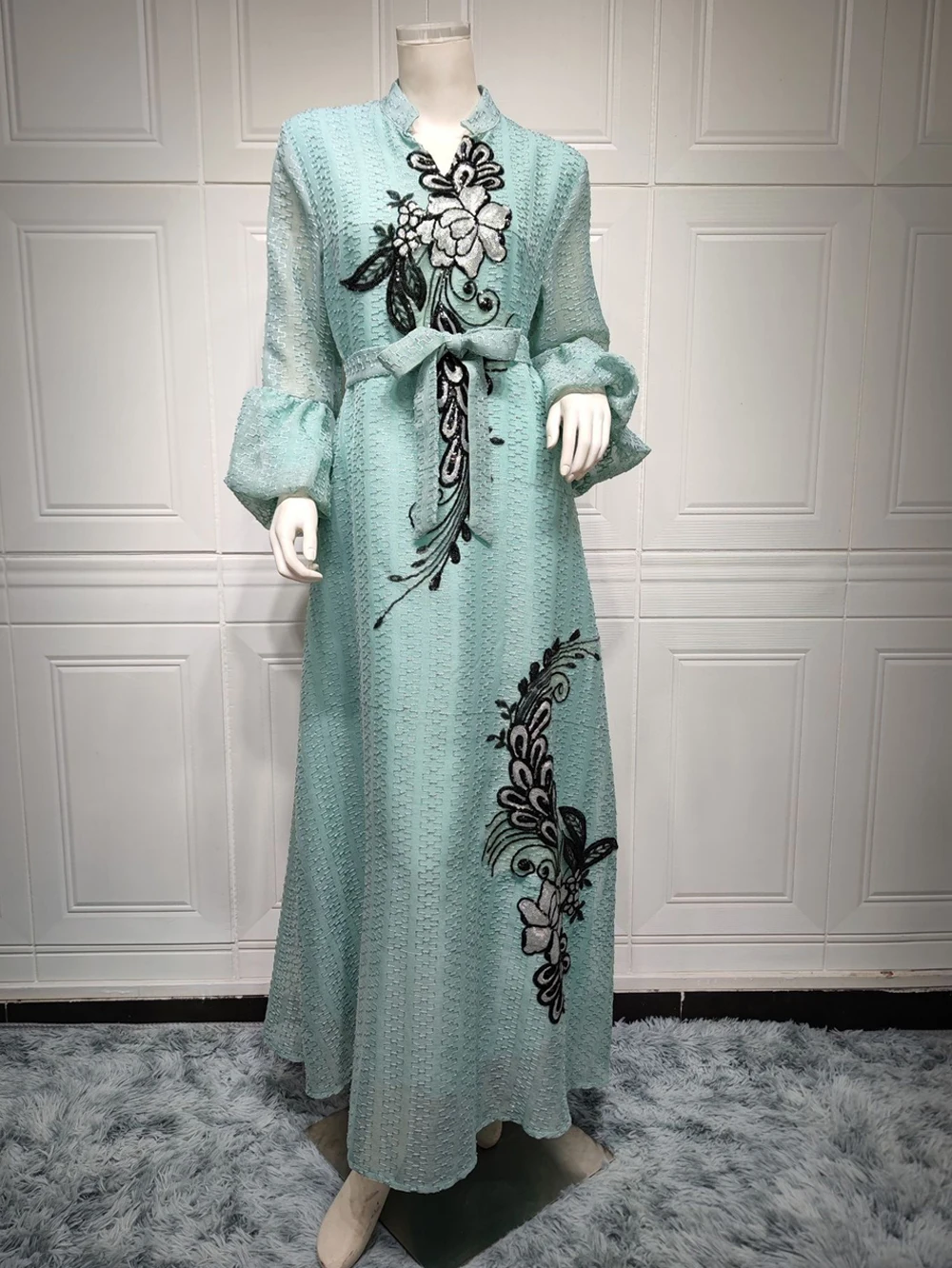 MD Dubai Turkey Ramadan Abayas For Women Muslim Fashion Long Dress Moroccan Caftan Islamic Clothing Flowers Print Boho Boubou