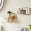 Makeup Wall Organizer Waterproof Cutout Wall-mounted Makeup Organizer Transparent Cosmetics Tray Home Organization Bin 4