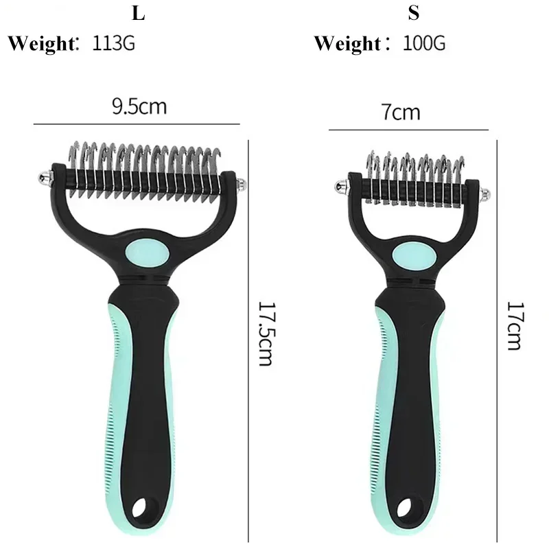 전문 애완 동물 Deshedding 브러시 개 헤어 리무버 애완 동물 모피 매듭 커터 강아지 고양이 빗 브러쉬 개 손질 흘리기 용품