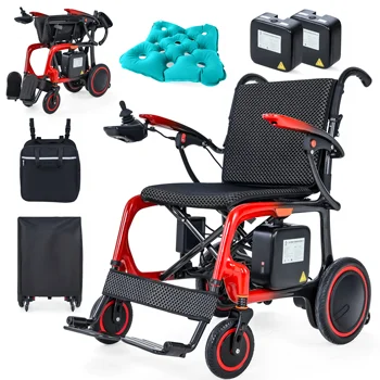 Sedia a rotelle elettrica interamente in carbonio |   Ultra-leggero 13,75 kg |   Materiale aeronautico |   1 secondo. Sistema di piegatura |   Autonomia di 48 km |   Capacità di carico di 120 kg