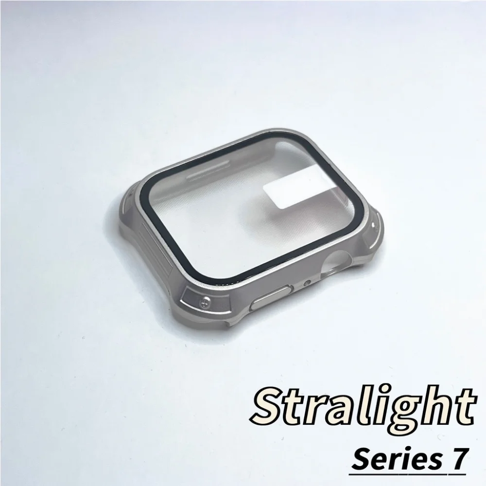 

Armor Case for iWatch Series 8 7 41mm 45mm Tempered Glass Protective Cover for Apple Watch Case Series 7 Armor Shock Resist Case