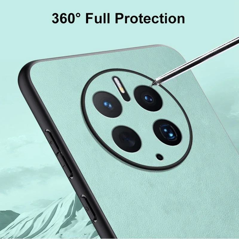 Premium Matte Silicone Luxury PU Leather Phone Case - Elegant Protection Cover