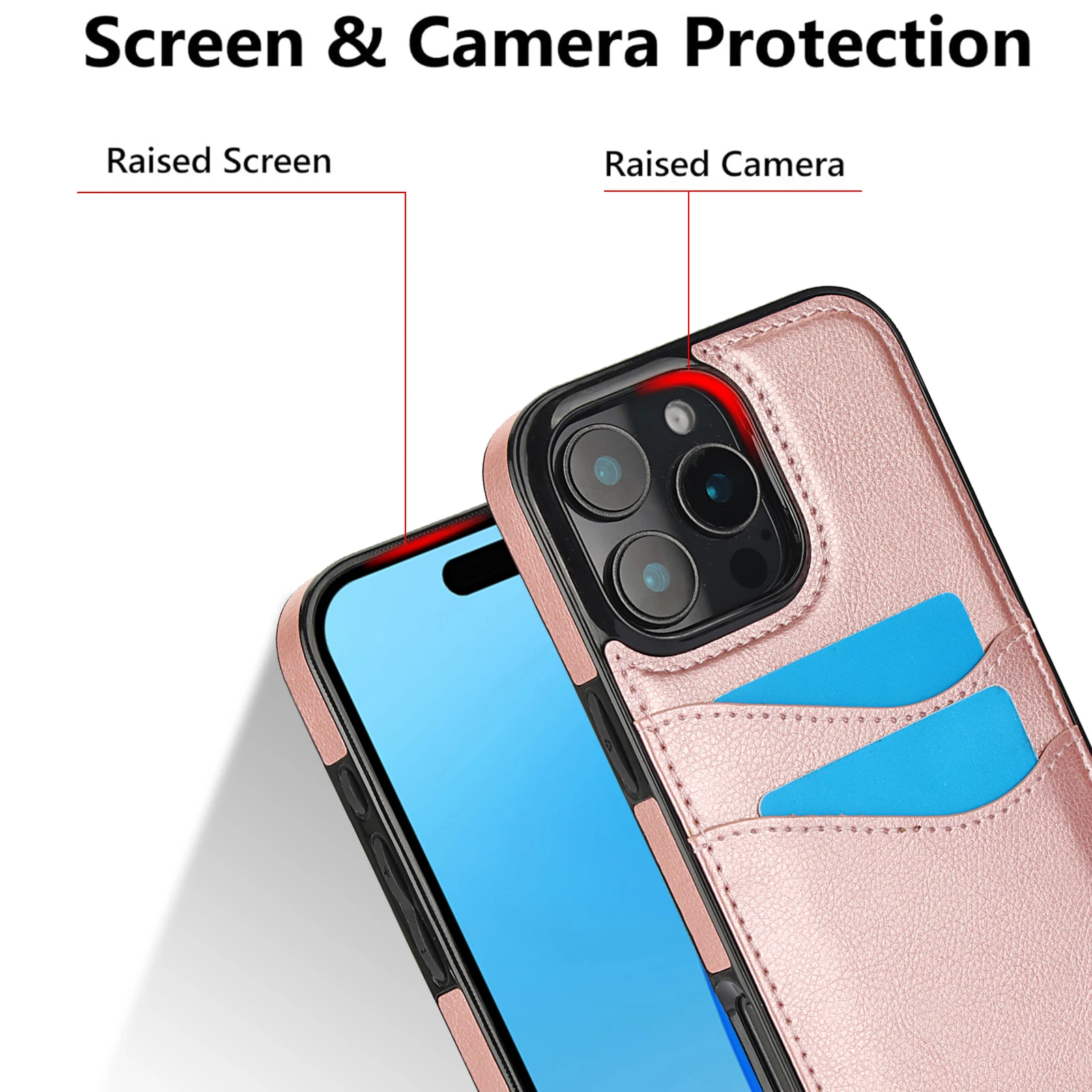 PU Leather Fashion Wallet Phone Case with Credit Card Slot