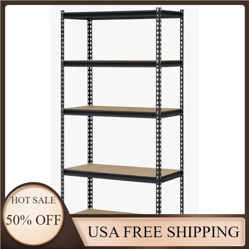 

Black, 4000 lbs. Capacity, Muscle Rack 36"W x 18"D x 72"H 5-Tier Steel Shelving