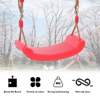1 PCS Swing Seat Board Plastic Swing Set Easy Install Swing Set With Rope Red Plastic For Boys Girls Outdoor Garden 2