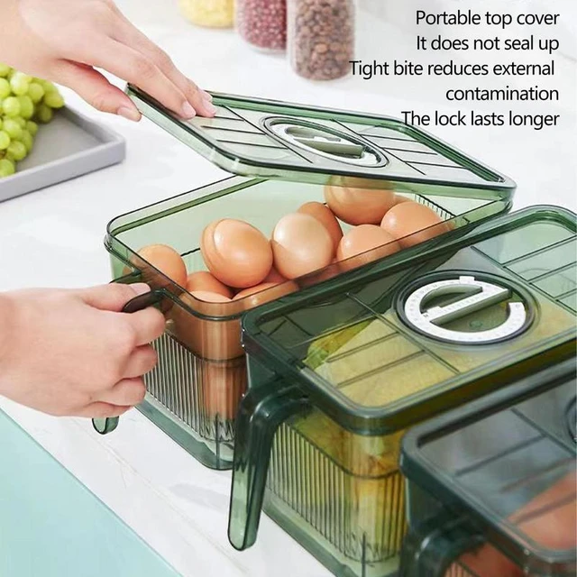 Kitchen Organizer Storage Food Container Vegetables Fruit Egg Holder  Refrigerator Eggs Storage Boxes Fridge Drawer Organizations - AliExpress