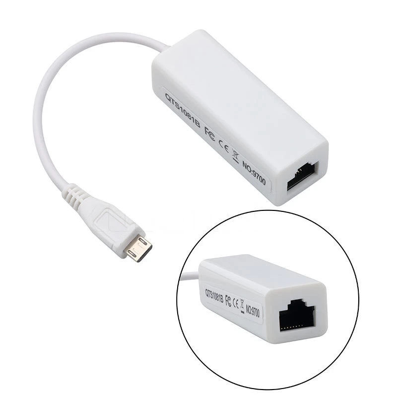 Adaptateur Ethernet AVIZAR micro-USB vers Ethernet RJ45 100Mbps