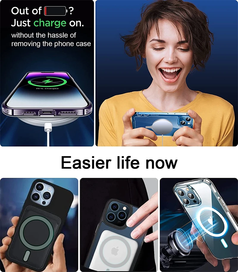 1 5PCS for Magsafe Magnetic Plate Ring Universal Metal Sticker Wireless Charger Sheet Mobile Phone Car Phone Holder Stand Plate