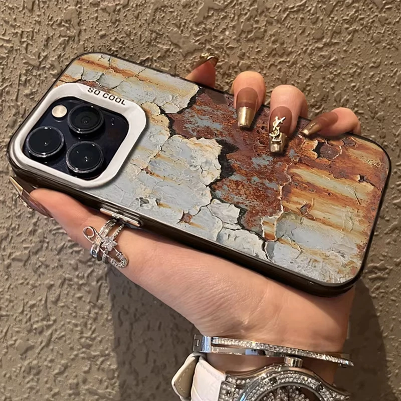 Vintage-Style Frosted Acrylic Phone Case