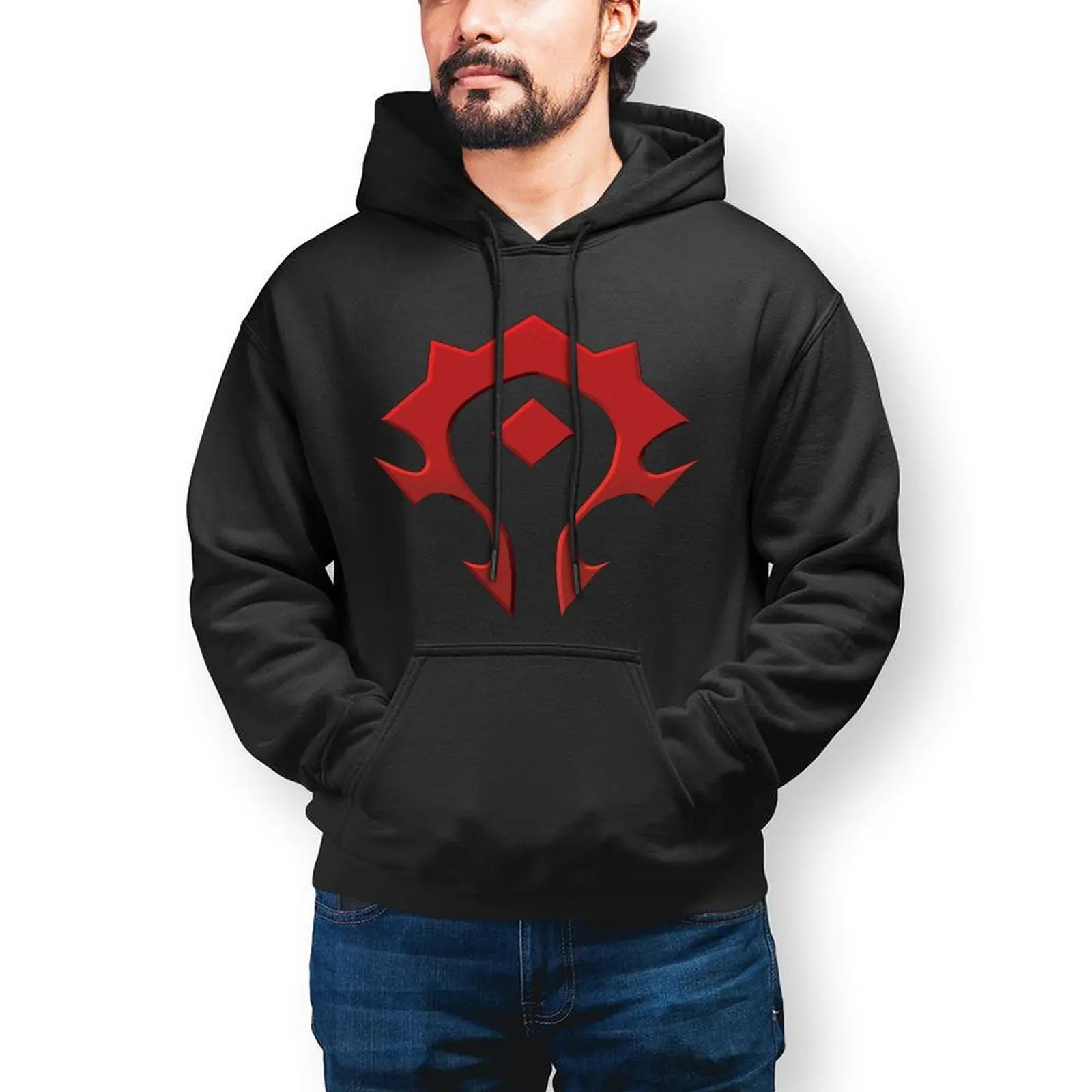 

Horde Mens Streetwear Hoodies Autumn Horde Y2k Pullover Hoodie Men Oversized Loose Graphic Cotton Sweatshirts
