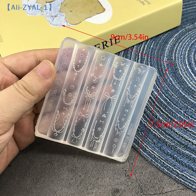 【ZYAL-1】실리콘 네일 비드 체인 조각용 보우 몰드 네일 장식 네일 DIY 디자인 입체 스탬핑 플레이트 매니큐어 도구