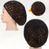 1pc Mesh Crochet Hair Net, Hair Nets For Women, Mesh Crochet For Women Hair Wrap For Sleeping Rayon Knit Snood Hat 2