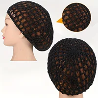 1pc Mesh Crochet Hair Net, Hair Nets For Women, Mesh Crochet For Women Hair Wrap For Sleeping Rayon Knit Snood Hat 2