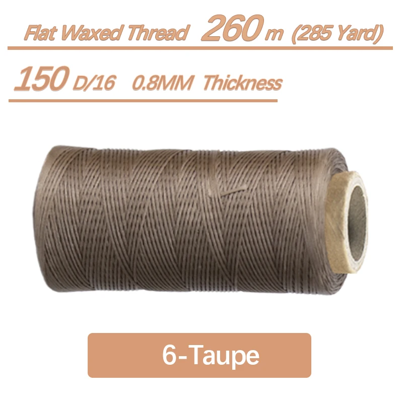 Heavy Duty Waxed Thread For Leather Sewing, Upholstery & Bookbinding - 284 Yards, 0.8mm Flat Waxed Thread For Shoe Repairing & Leather Projects - View #10