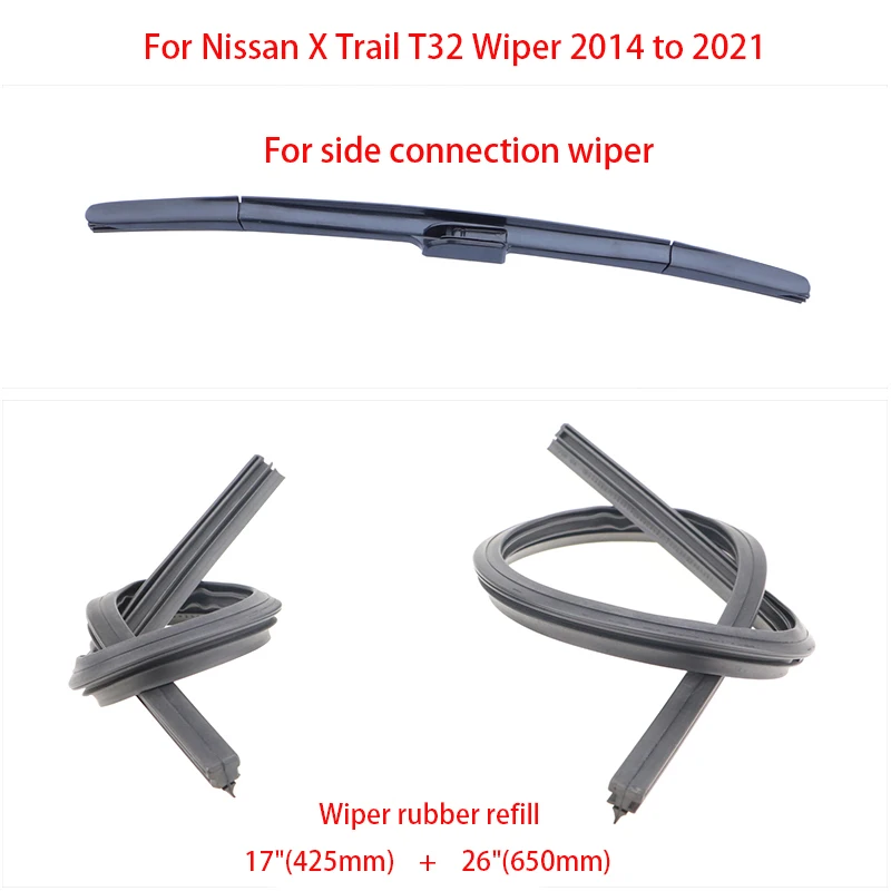 1SetFrontWiperBladeRefillRubberStripForNissanXTrailT32201320142015.jpg