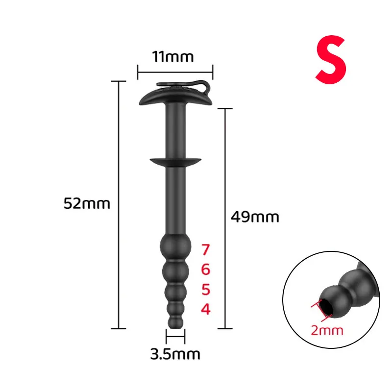 Silicone Penis Plug,Hollow Urethral Sounding Sound,Flexible Urethra Dilation Dilator Masturbation,,Penisplug,Sex Toys for Men