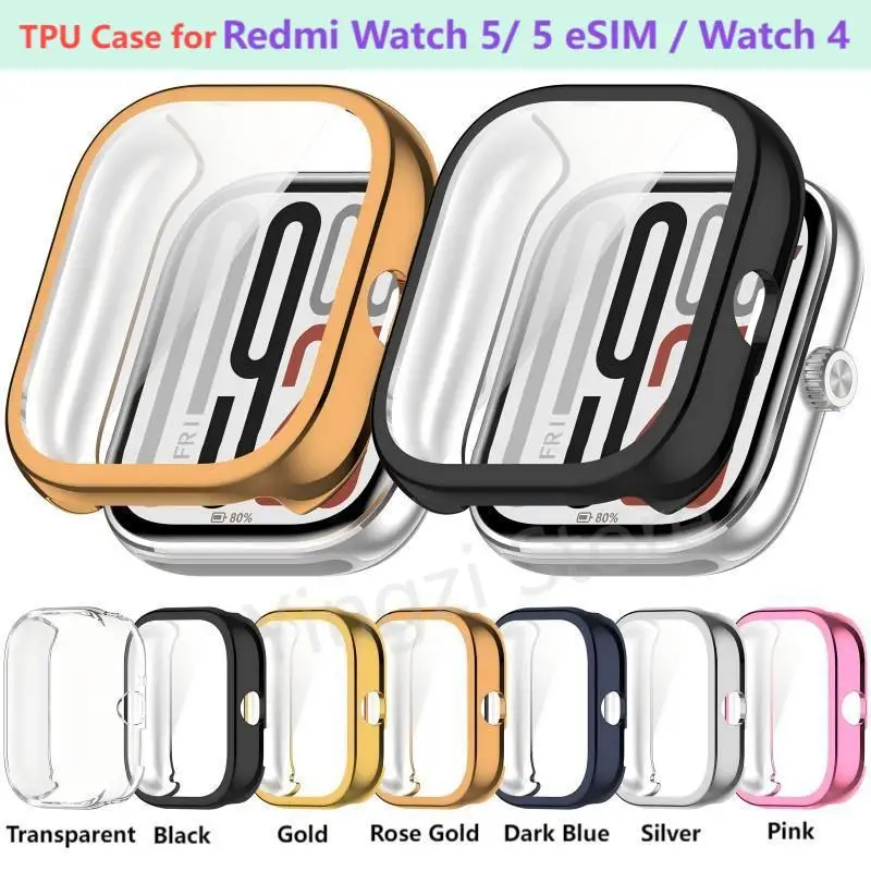 Flexible TPU Smartwatch Case and Screen Protector - Soft Protective Shell
