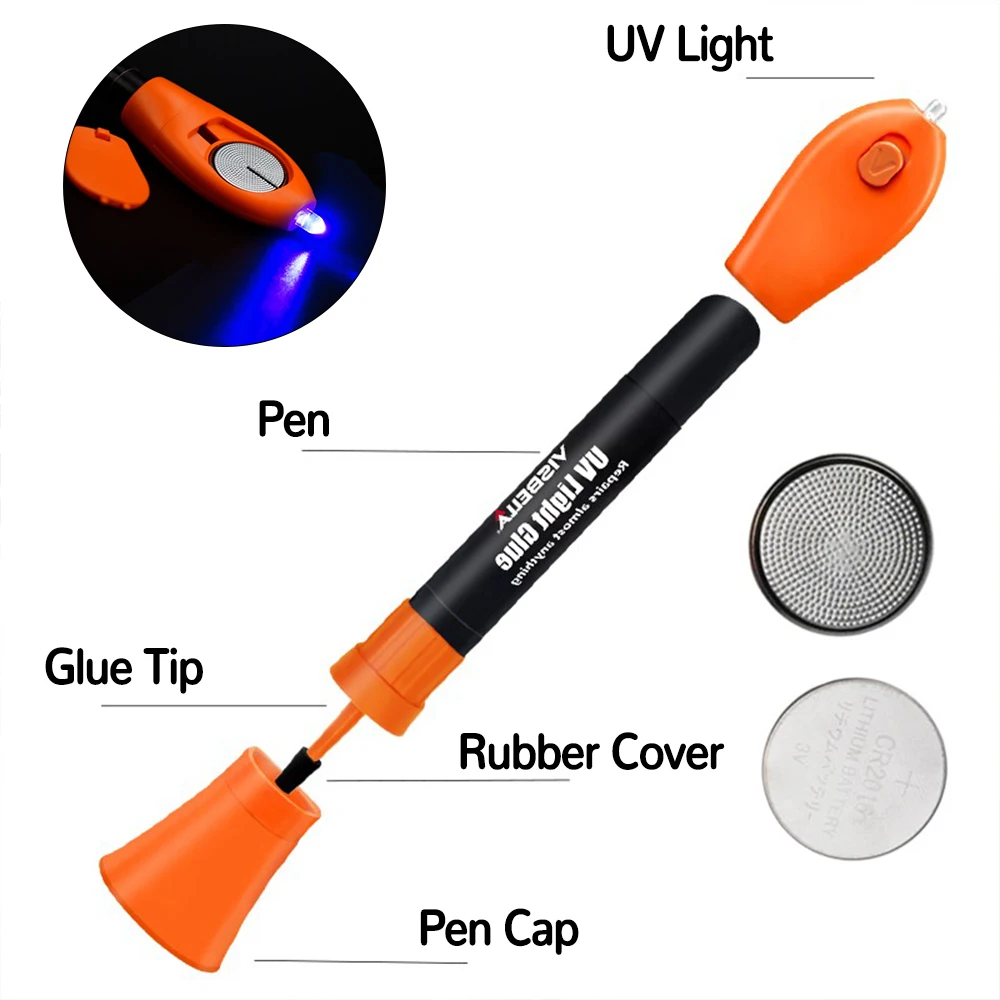 Bondic Liquid Glue With Flashlight UV Strong Quick Repair Glue Tool Plastic  Metal Wood Products Welding Glass Glue Pen