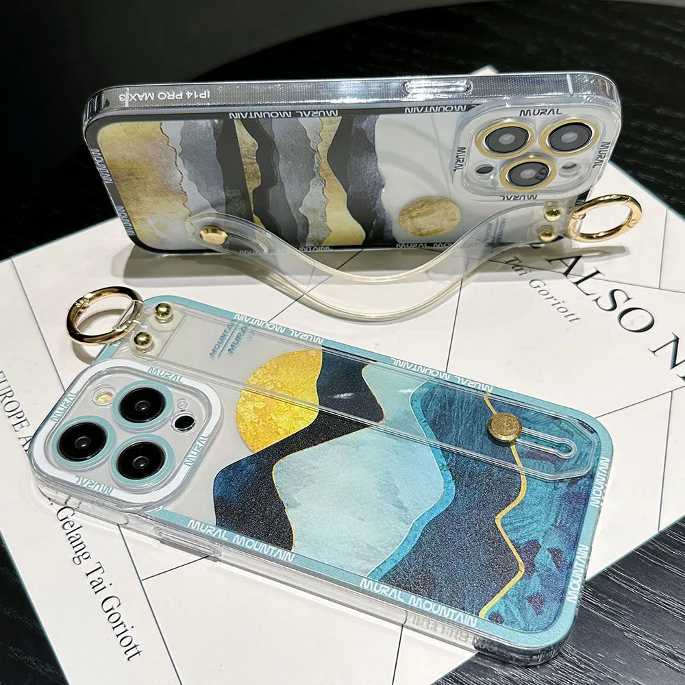 Scenic Mountain Soft Wrist Strap Phone Holder Case by SoCouple