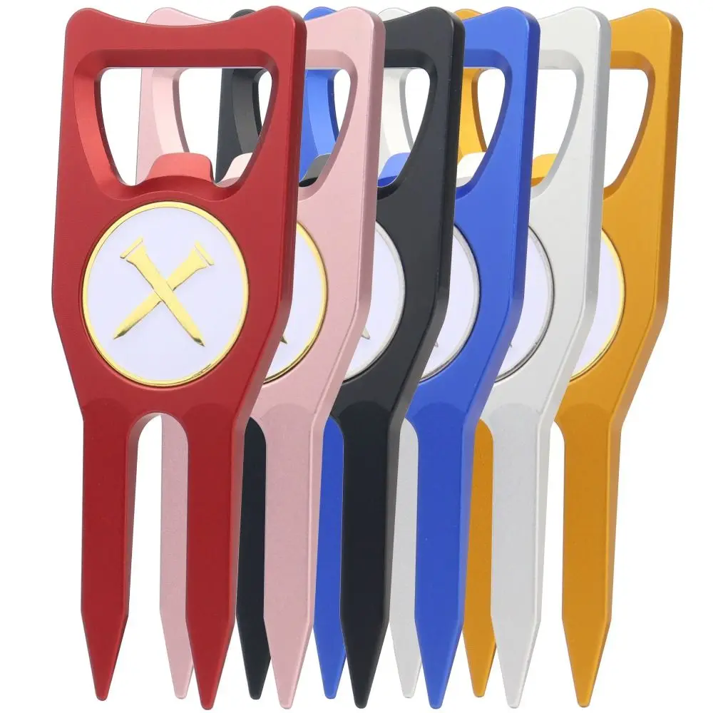 

Вилка для гольфа из цинкового сплава Нескользящая многофункциональная зеленая вилка для гольфа легкая эргономичный дизайн для любителей гольфа