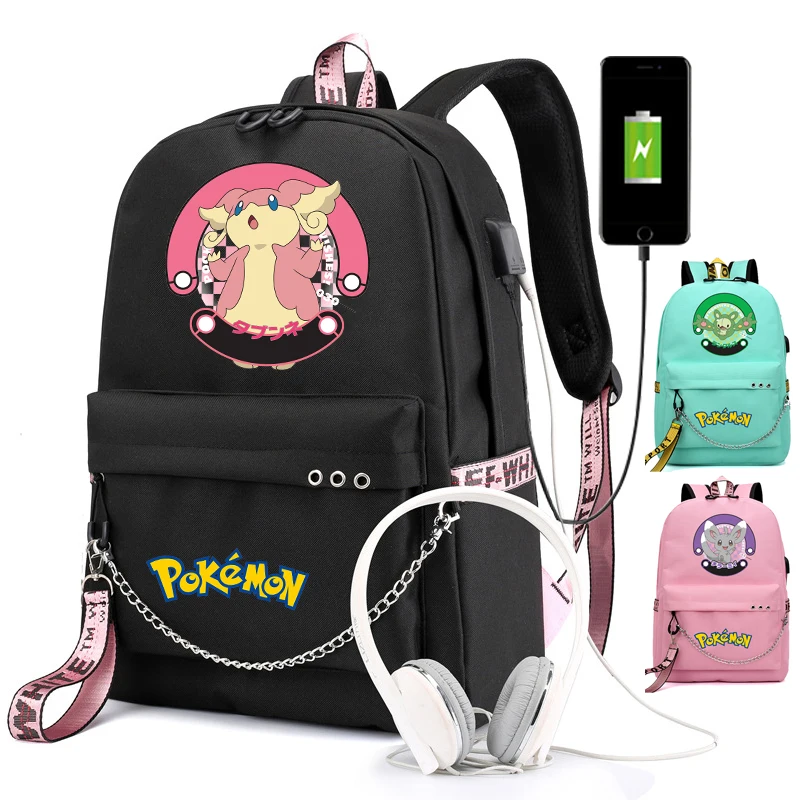 

Anime Pokemon Student Schoolbag Girl Boy Back To School Backpack Cartoon Backpacks for Children Toy Pikachu Mewtwo Rayquaza