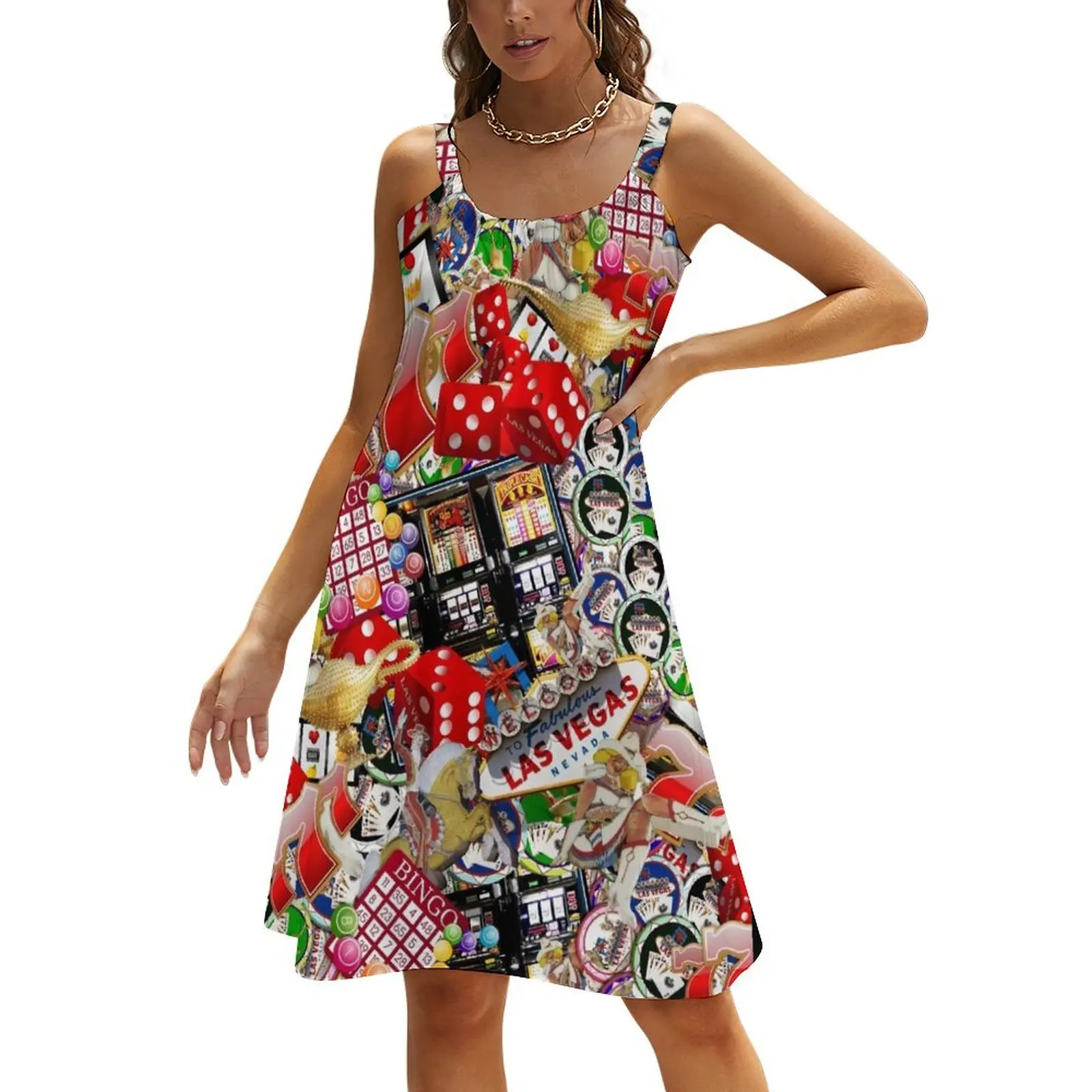 

Gamblers Delight - Las Vegas Icons Beach Sling Skirt dress summer 2024 women dresses with long sleeves