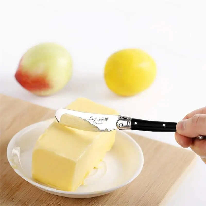 4pcs Laguiole Butter Knife Cheese Spreader Cake Cutter Slicer Rainbow Mini Caking Pasty Tool Kitchen Bar Restaurant Cafe Helper