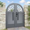 Factory Customize Durable America Australia Europe Style Metal Iron Aluminum Villa Home Fence Courtyard Doule Gate with Lock 5