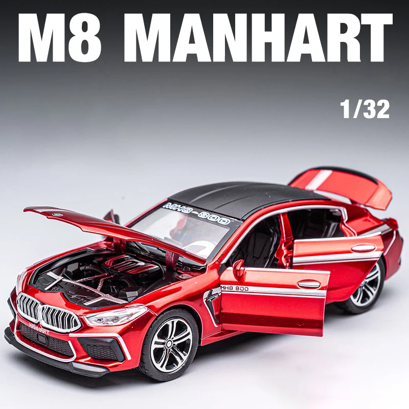 1:32 BMW M8 IM Supercar Alloy Diecasts & Toy Vehicles Metal Toy Car Model Sound and light Collection Kids Toy 5