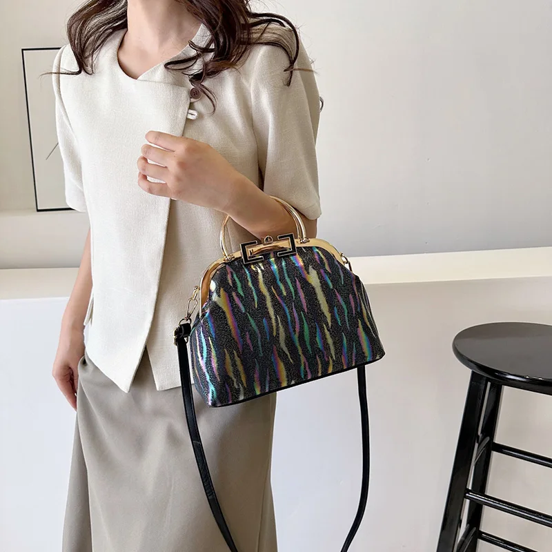Retro Women's Lock Handbags Evening Clutch Shoulder Bags Shell Clip Crossbody crossbody bag women handbags leather shoulder bag