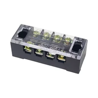 1PCS -TB1504 Dual Row Thick Copper Screw Terminal Block Flame Retardant Grounding Strip Wire Connector Durable 600V 15A 6